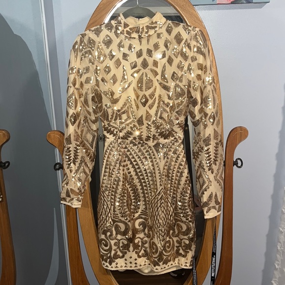 Black And Gold Dress Pretty Little Thing Pretty Little Thing Black And Gold  Sequin Dress Floral